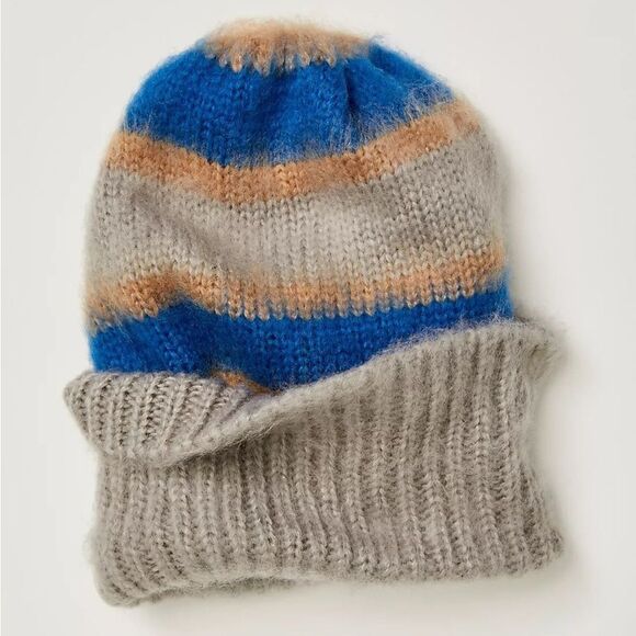 NWT Free People The Groove Stripe Beanie in Sunny Stripe - Picture 1 of 6